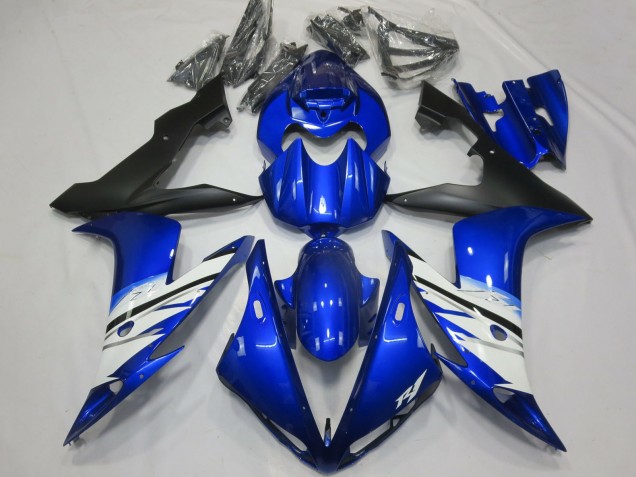 2004-2006 Yamaha R1 Motorcycle Fairing - Blue White Matte Black UK