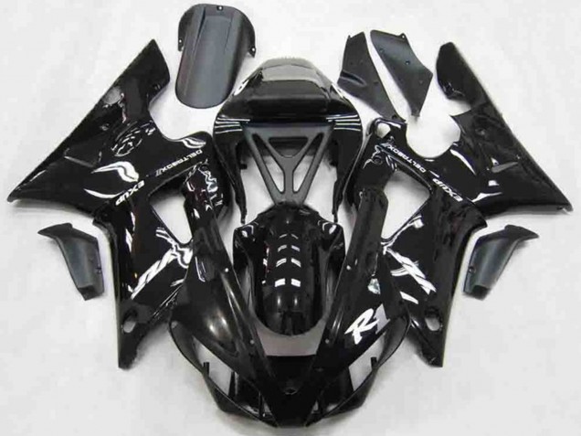 2000-2001 Yamaha R1 Motorcycle Fairings - Glossy Black White UK