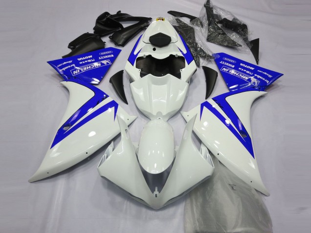 2012-2014 Yamaha R1 Motorcycle Fairings - White Blue UK