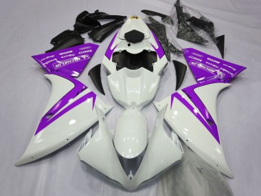 Best 2012-2014 Yamaha R1 Motorcycle Fairings - White Purple UK