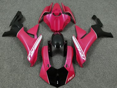 Best 2015-2019 Yamaha R1 Motorcycle Fairings - Hot Pink White Glossy Black UK