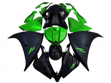 Best 2012-2014 Yamaha R1 Motorcycle Fairings - Glossy Black Matte Black Green UK