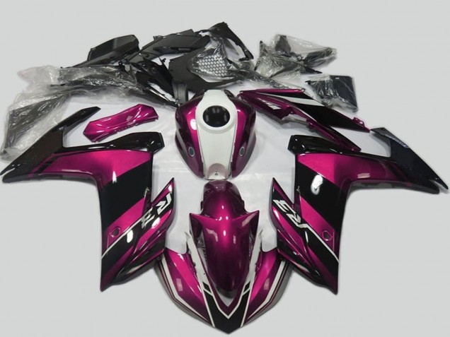 2015-2018 Yamaha R3 Motorcycle Fairing Kits - Purple White Glossy Black UK