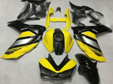 Best 2015-2018 Yamaha R3 Motorcycle Fairings - Yellow Silver Glossy Black UK