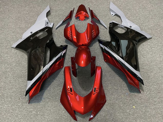 2017-2023 Yamaha R6 Motorcycle Fairings - Grey Red Glossy Black UK