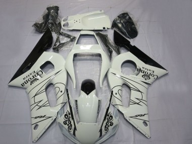 Best 1998-2002 Yamaha R6 Motorcycle Fairings - White Black Corona Motul UK