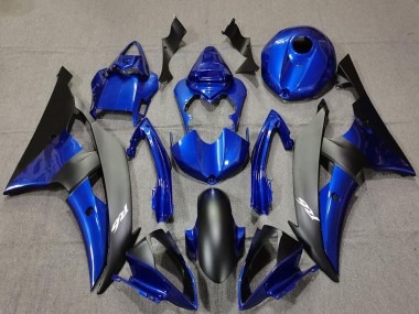Best 2008-2016 Yamaha R6 Motorcycle Fairings - Blue Matte Black White Decals UK
