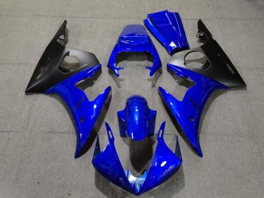 Best 2005 Yamaha R6 Motorcycle Fairings - Blue Matte Black UK