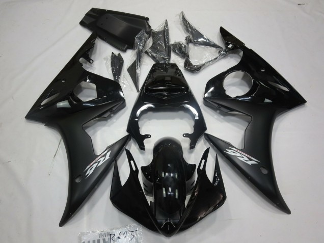 2005 Yamaha R6 Motorcycle Fairings - Glossy Black Matte Black White UK