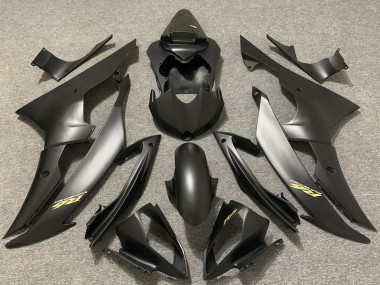 Best 2008-2016 Yamaha R6 Motorcycle Fairings - Matte Grey Black Gold Decals UK