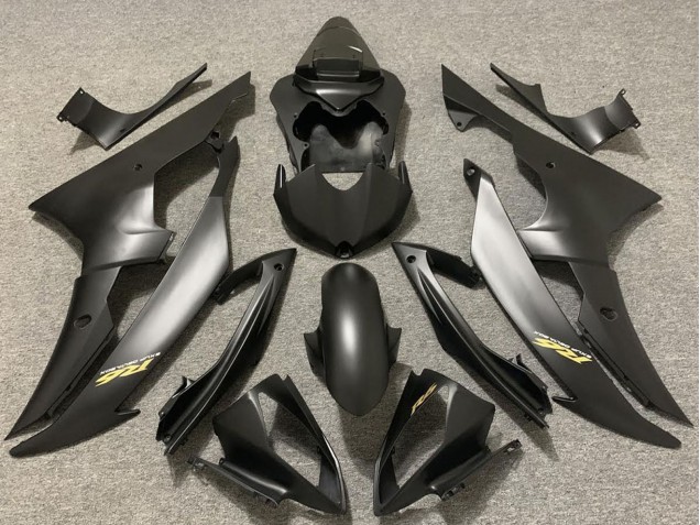 2008-2016 Yamaha R6 Motorcycle Fairings - Matte Grey Black Gold Decals UK