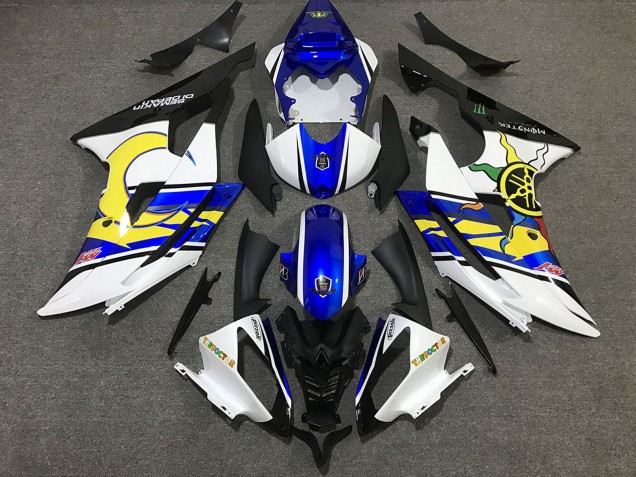 2008-2016 Yamaha R6 Motorcycle Fairing - White Blue Black Yellow UK