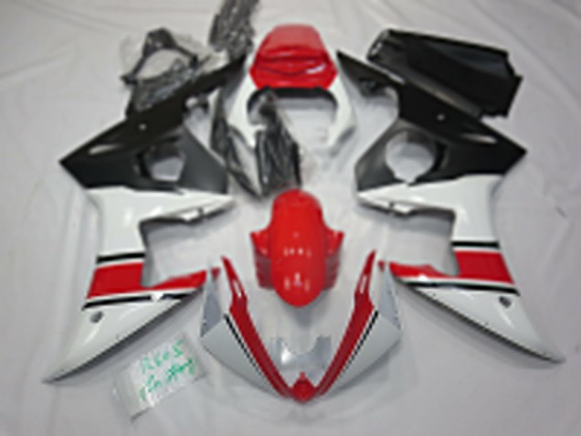 2005 Yamaha R6 Motorcycle Fairings - White Red Black UK