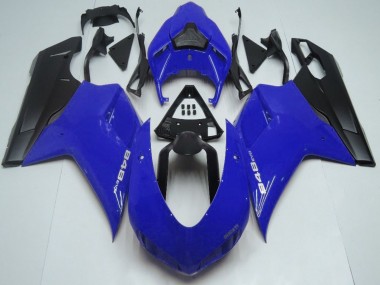 Best 2007-2014 Ducati 848 Motorcycle Fairings - Blue Matte Black UK