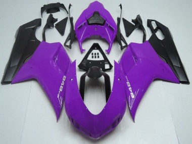 Best 2007-2014 Ducati 848 Motorcycle Fairings - Purple Matte Black UK