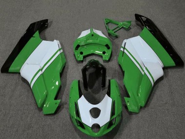 Best 2003-2004 Ducati 749 999 Motorcycle Fairings - White Green Glossy Black UK