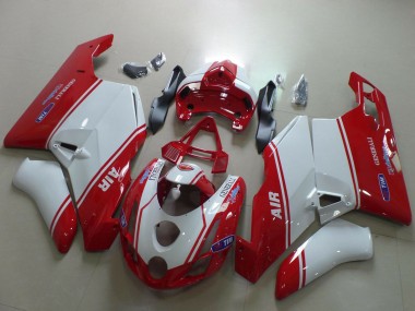 Best 2003-2004 Ducati 749 999 Motorcycle Fairings - White Red Air Generali Tim UK