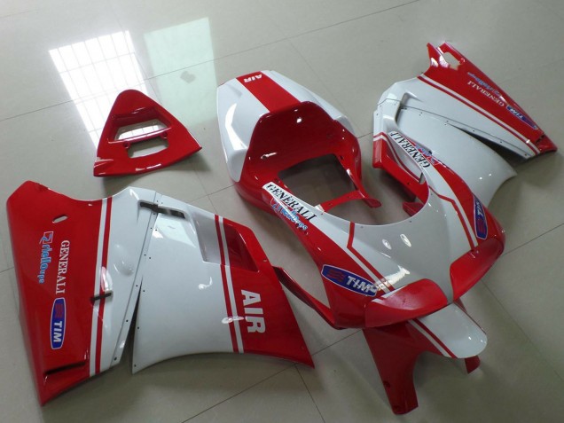 1993-2005 Ducati 748 916 996 998 Motorcycle Fairings - White Red Air Generali Tim UK