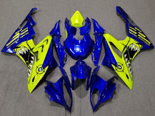 2009-2014 BMW S1000RR Motorcycle Fairings - Yellow Blue Shark UK