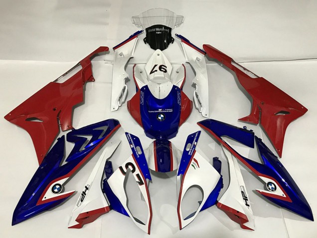 2015-2016 BMW S1000RR Motorcycle Fairings - White Red Blue UK