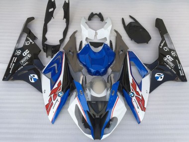 Best 2015-2016 BMW S1000RR Motorcycle Fairings - White Blue Matte Black OEM Style UK