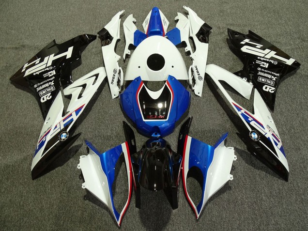 2009-2014 BMW S1000RR Motorcycle Fairings - White Red Blue Glossy Black HP UK