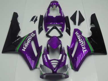 Best 2009-2012 Triumph Daytona 675 Motorcycle Fairings - Purple Green Glossy Black UK