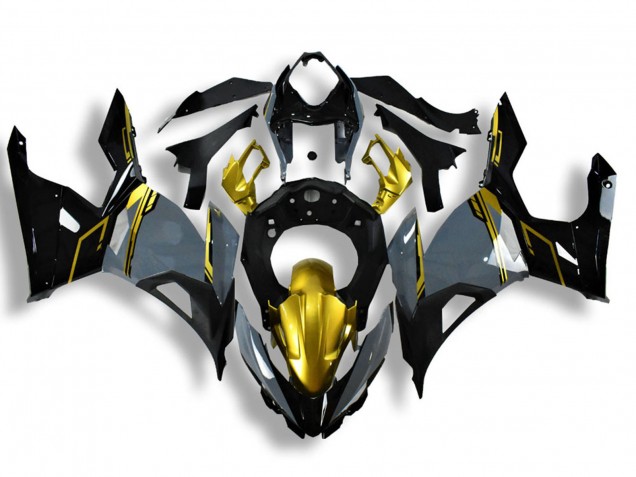 2018-2024 Kawasaki Ninja 400 Motorcycle Fairings - Nardo Grey Gold Black UK