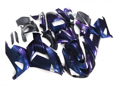 Best 2006-2011 Kawasaki ZX14R ZZR1400 Motorcycle Fairings - Chameleon Blue Purple UK