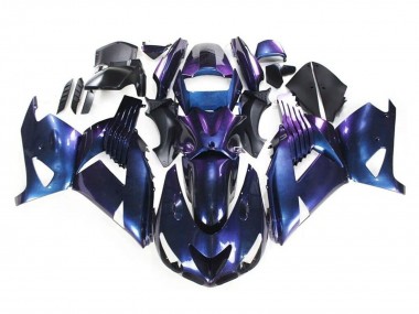 Best 2006-2011 Kawasaki ZX14R ZZR1400 Motorcycle Fairings - Chameleon Blue Purple UK