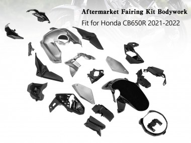 Best 2019-2022 Honda CB650R Motorcycle Fairings - Silver Black UK