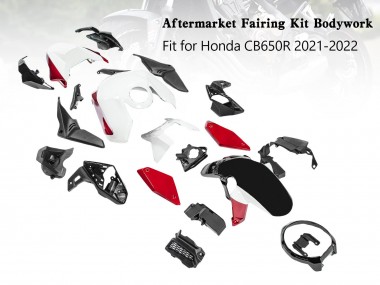 Best 2019-2022 Honda CB650R Motorcycle Fairings - Black Red White UK