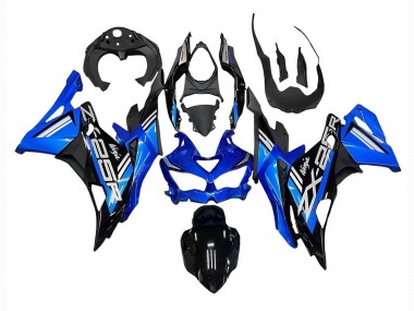 Best 2019-2025 Kawasaki ZX25R ZX-25R Motorcycle Fairings - Blue White Matte Black UK
