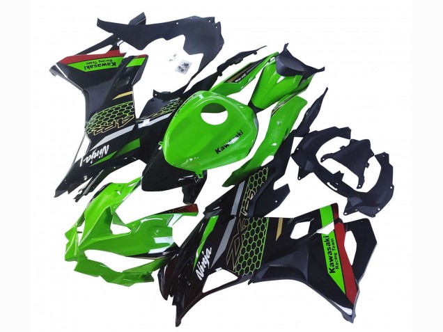 2019-2025 Kawasaki ZX25R ZX-25R Motorcycle Fairings - Green Black Red Honeycomb UK