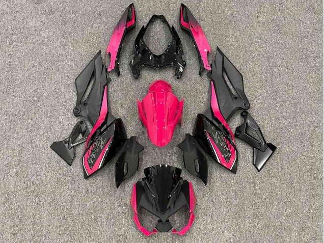 2018-2024 Kawasaki Z400 Motorcycle Fairings - Matte Black Bright Pink UK