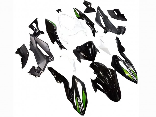 2018-2024 Kawasaki Z400 Motorcycle Fairings - White Glossy Black Green UK