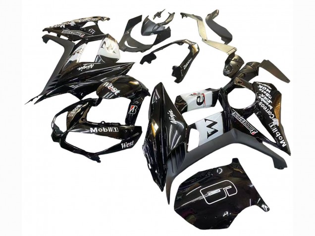 2010-2016 Kawasaki Z1000SX Motorcycle Fairings - Glossy Black Gold White Mobil West UK