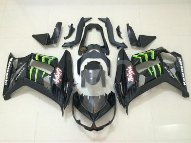 Best 2010-2016 Kawasaki Z1000SX Motorcycle Fairings - Glossy Black Green Monster UK