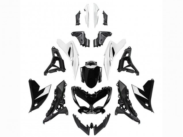 2022-2025 Kawasaki Versys 650 Motorcycle Fairings - Glossy Black White UK