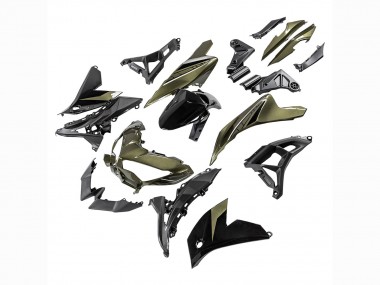 Best 2022-2025 Kawasaki Versys 650 Motorcycle Fairings - Dark Green Black UK