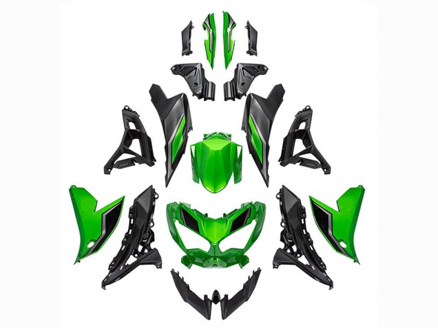 2022-2025 Kawasaki Versys 650 Motorcycle Fairings - Green Glossy Black UK