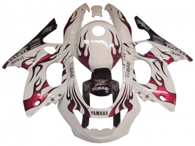 1996-2007 Yamaha YZF600R Thundercat Motorcycle Fairing - White Dark Red UK