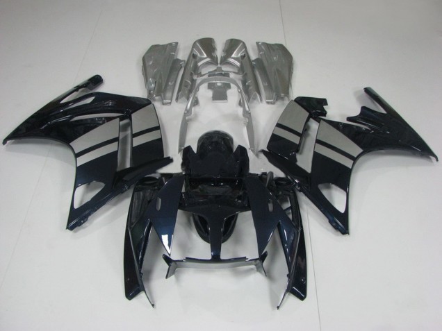 2001-2006 Yamaha FJR1300 Motorcycle Fairings - Glossy Black Silver UK