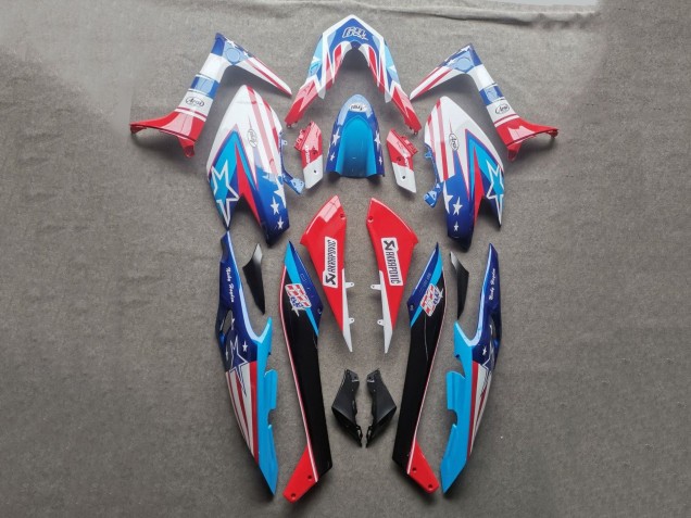 2019-2021 Yamaha TMAX560 Motorcycle Fairings - Light Blue Red Black UK