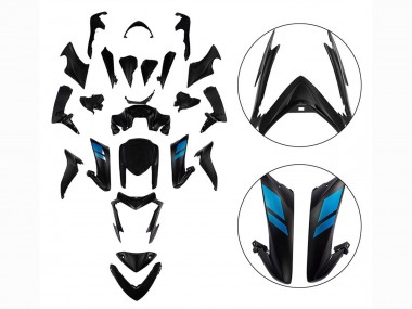 Best 2015-2020 Suzuki GSX-S 1000 Motorcycle Fairings - Black with Blue UK