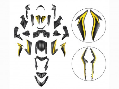 Best 2015-2020 Suzuki GSX-S 1000 Motorcycle Fairings - Black Yellow UK