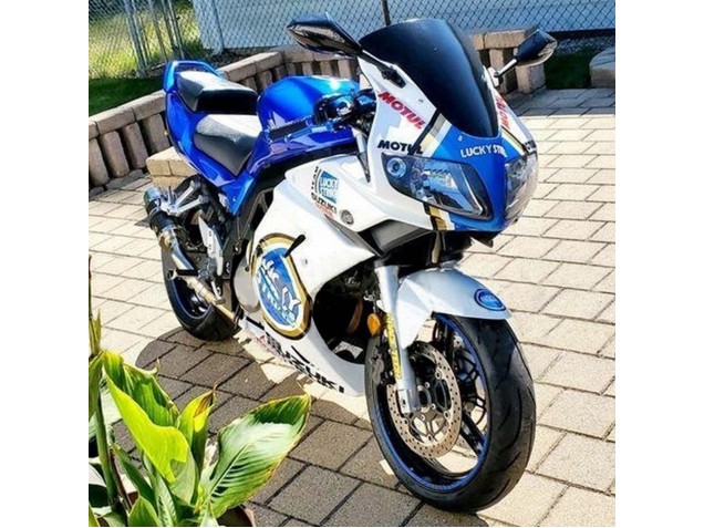 2003-2013 Suzuki SV650 Motorcycle Fairings - White Blue Lucky Strike Motul UK