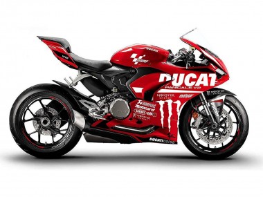 Best 2020-2024 Ducati Panigale V2 Motorcycle Fairings - Red Glossy Black Monster Corse UK