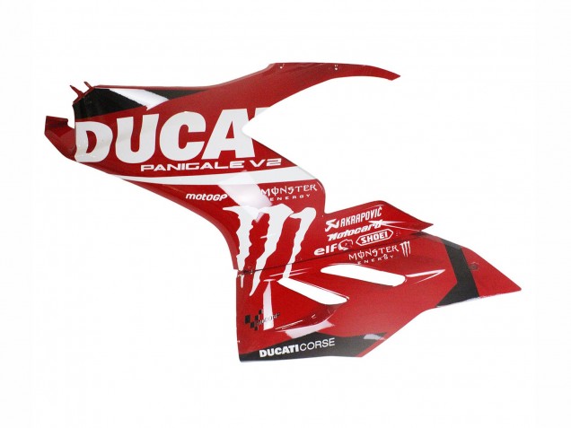 2020-2024 Ducati Panigale V2 Motorcycle Fairings - Red Glossy Black Monster Corse UK