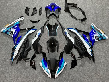 Best 2023-2024 BMW S1000RR Motorcycle Fairings - White Blue Matte Black Motul UK
